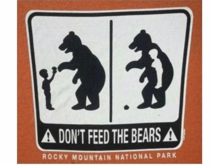 곰에게 먹이를 주지 마세요