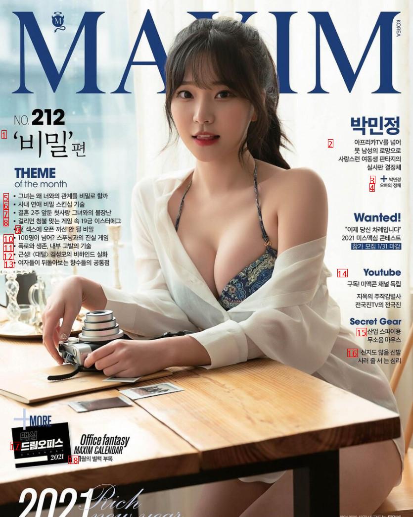 맥심 새해표지녀의 과거