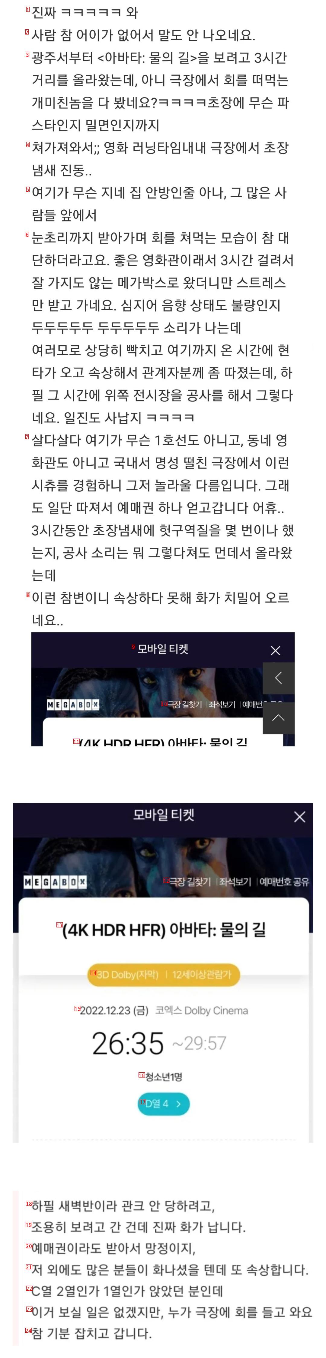 아바타2 역대급 4D 관객