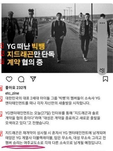 YGを離れたBIGBANGの新所属事務所の近況jpg。