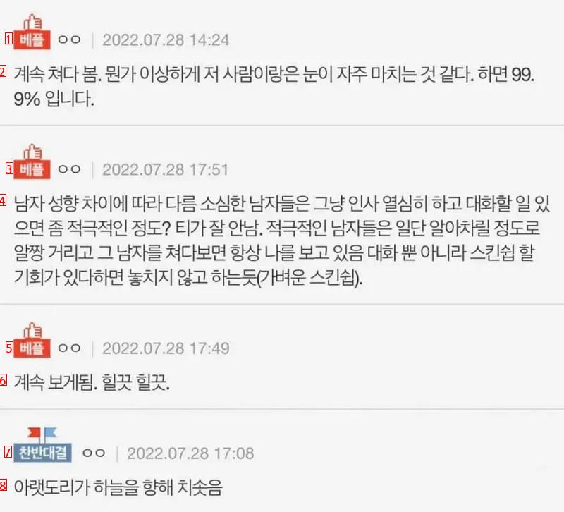 남자가 관심있는 여자한테 하는행동