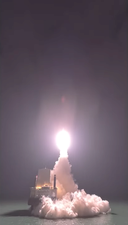 固体推進発射体の試験発射映像を公開した国防部