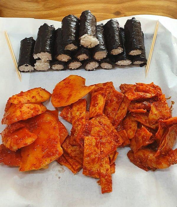 충무김밥 예전과 지금 비교