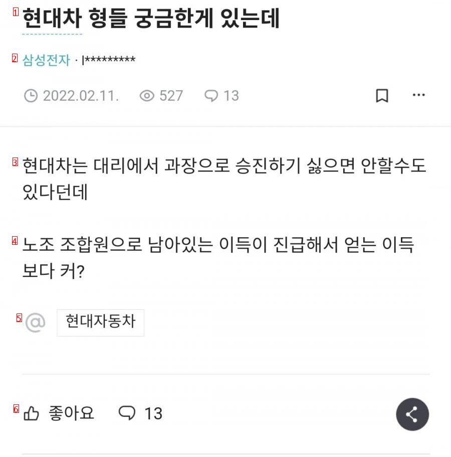 진급을 포기하는 현대차 직원들.blind