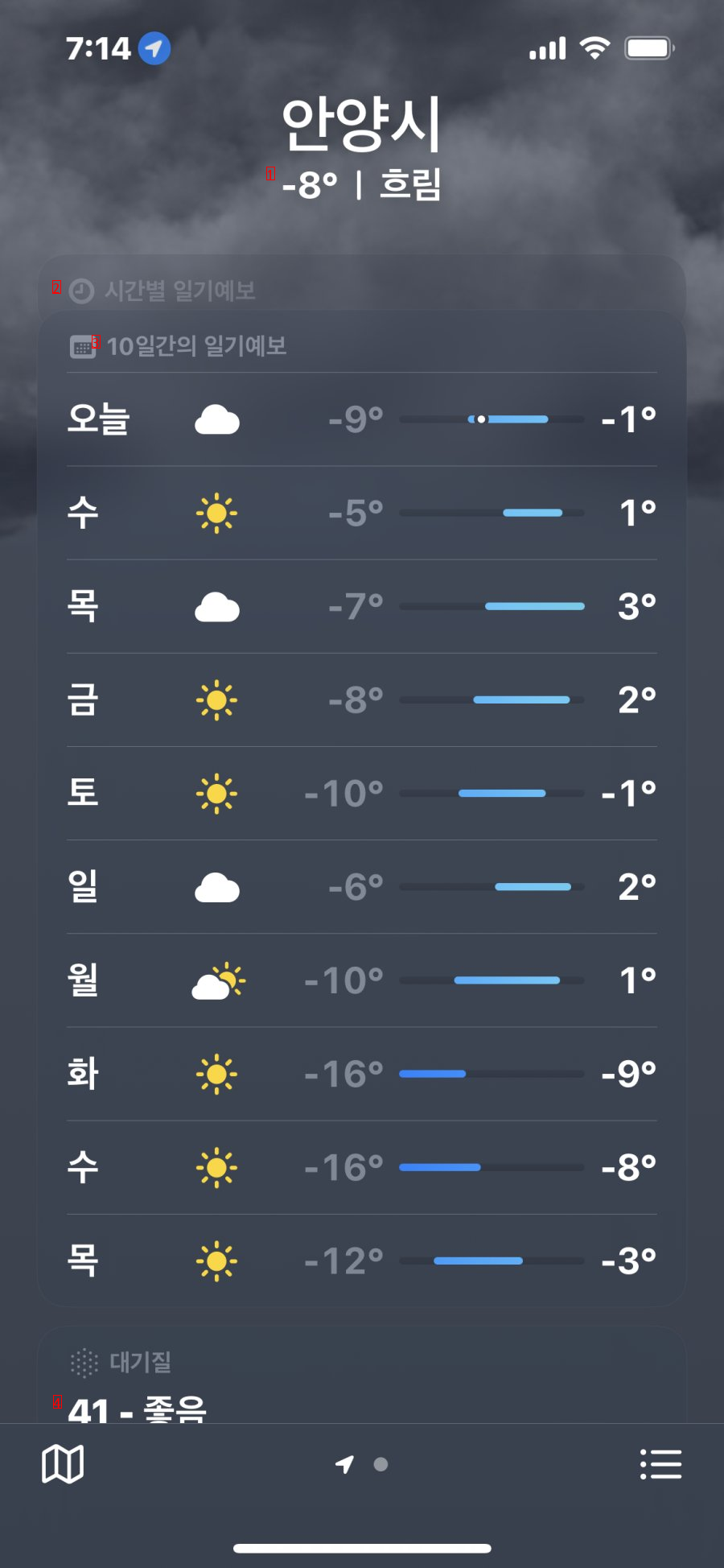 週末からして来週の天気は何ですか？震える