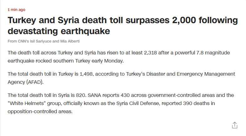 トルコ地震による死者現在までに2318人以上jpg