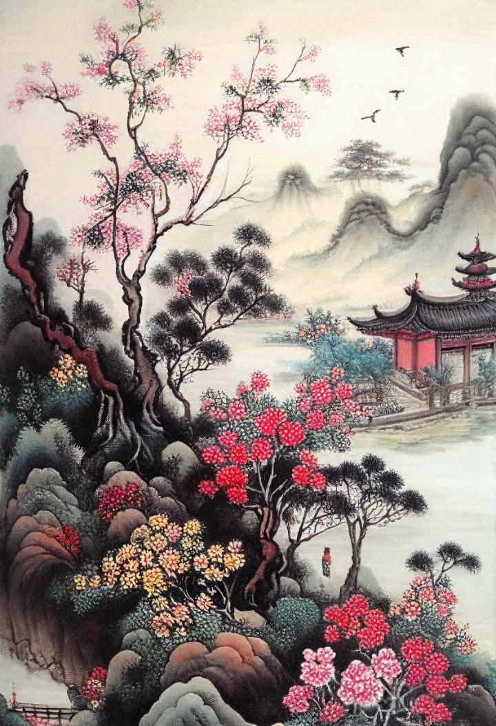 산수화 학습한 AI 그림