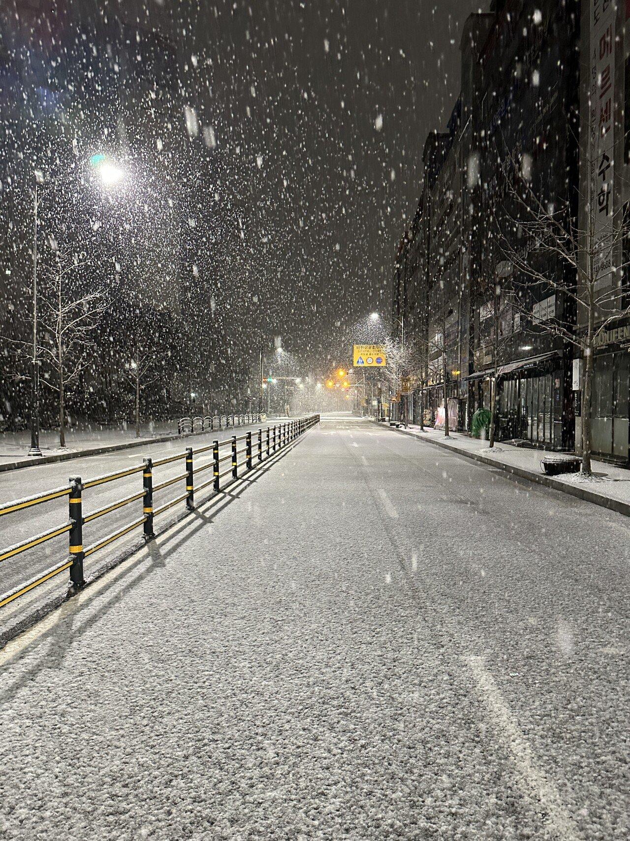 (SOUND)●リアルタイム慶尚道（キョンサンド）、雪が降っている。