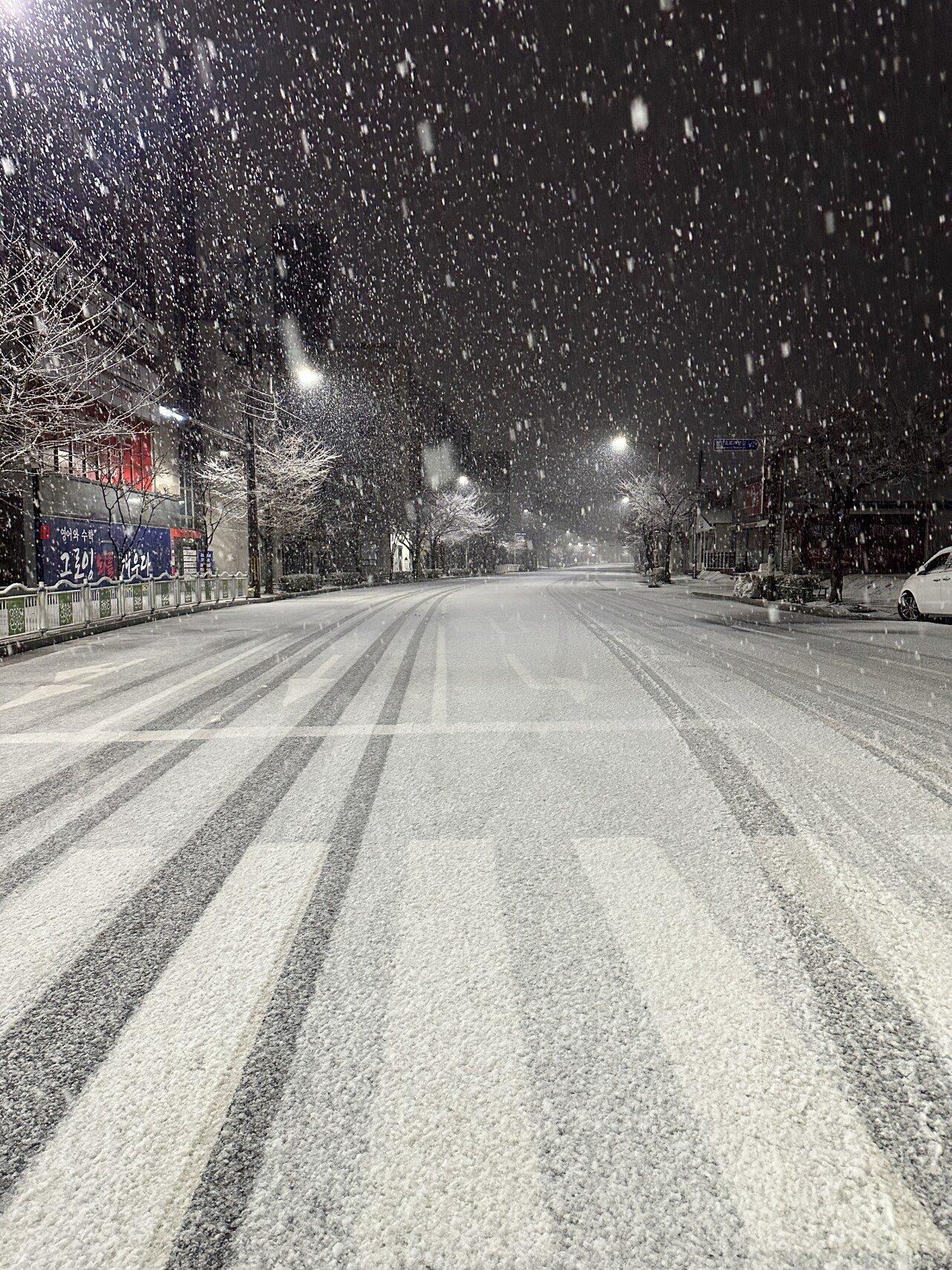 (SOUND)●リアルタイム慶尚道（キョンサンド）、雪が降っている。