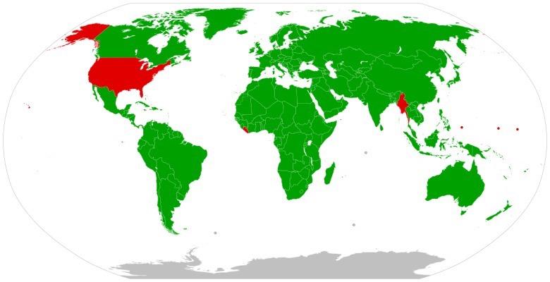 メートル法を使わない国3カ国