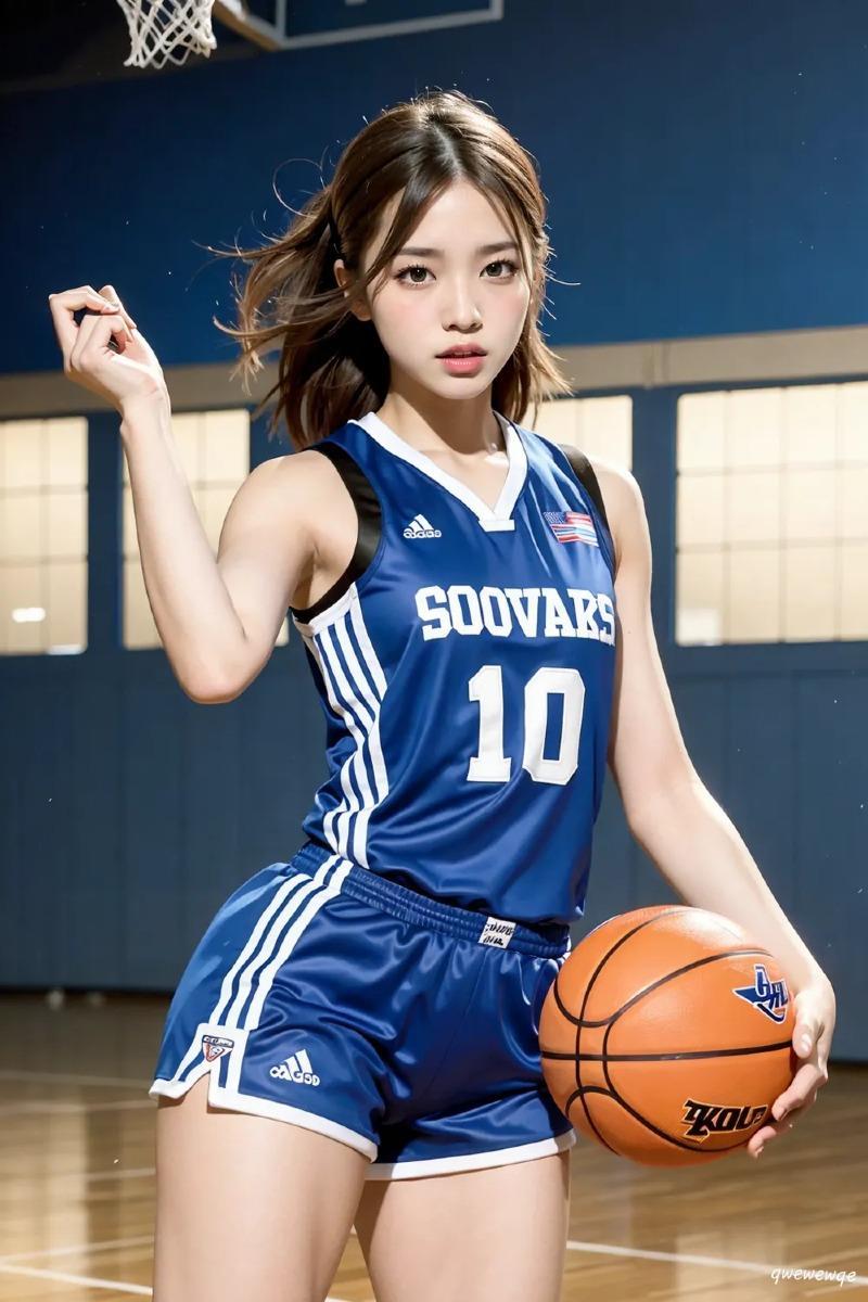 AIが描いた美女バスケットボール選手