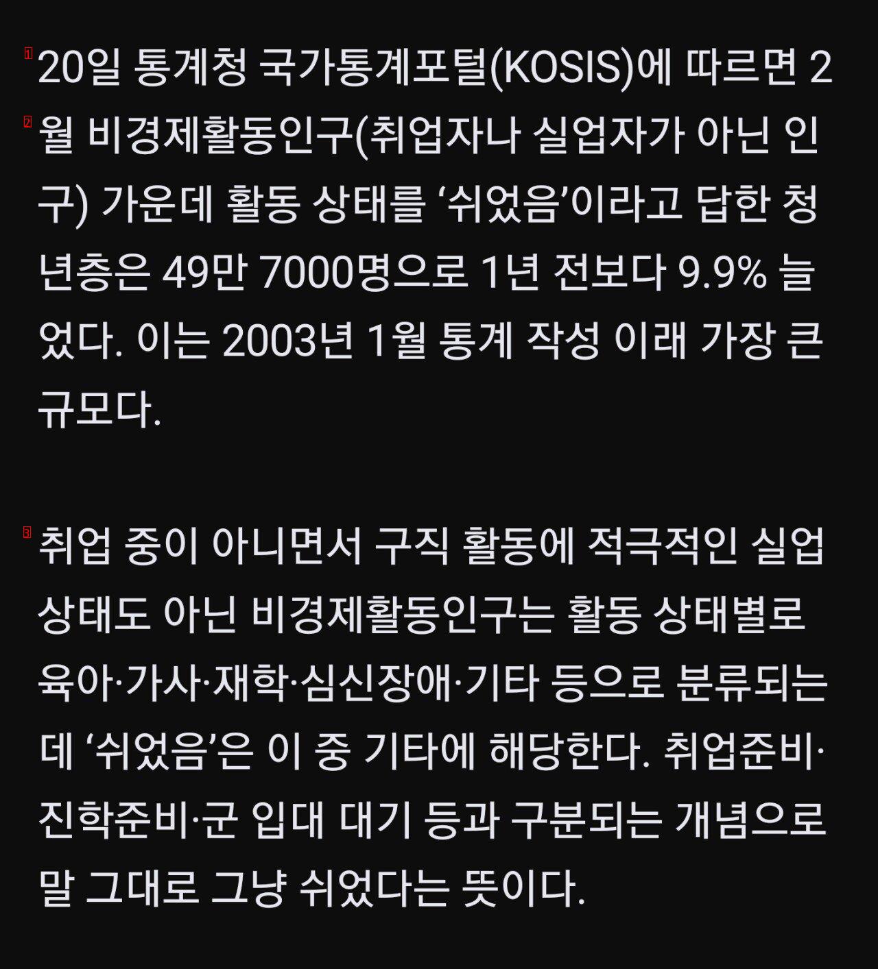 집에서 쉬는청년 50만명