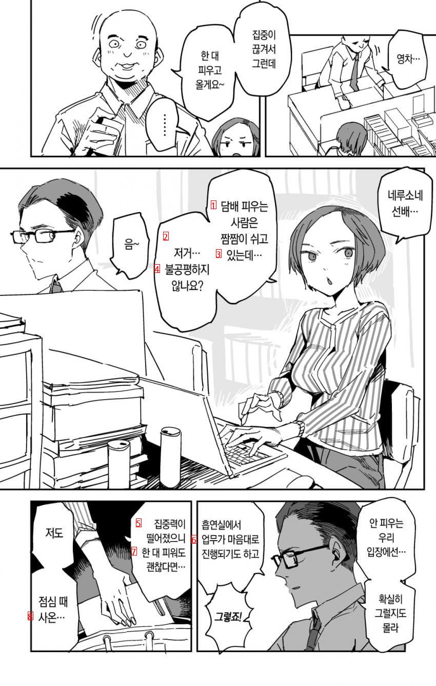 회사에서 한발빼는 만화.manhwa