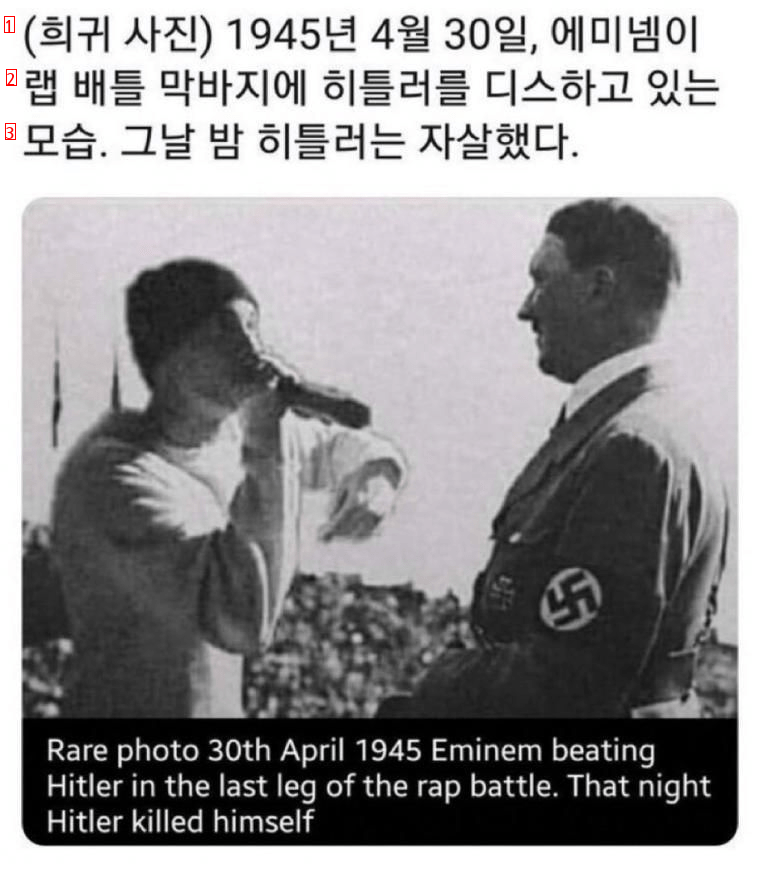 히틀러 자살전 마지막으로 찍힌 사진