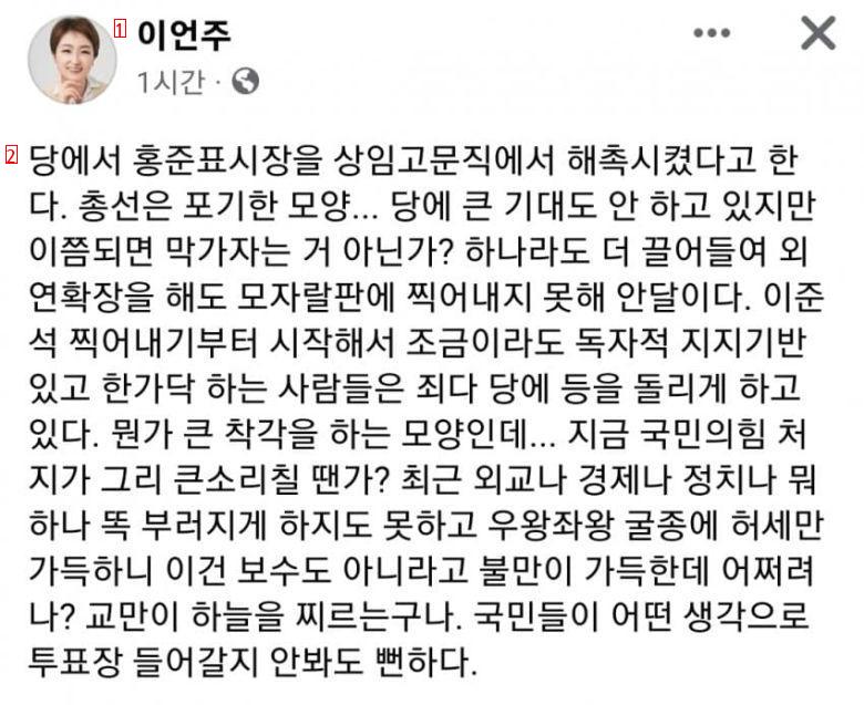 이언주 페이스북 j