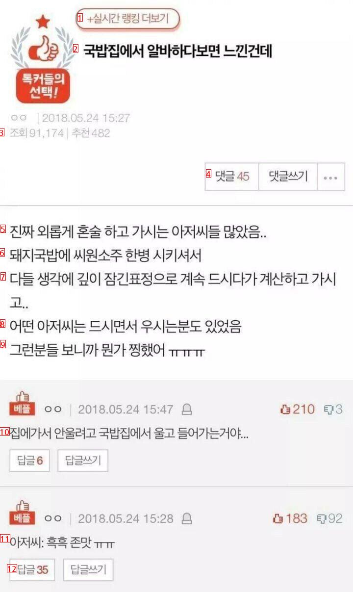 국밥집에서 뭔가를 느낀 알바생