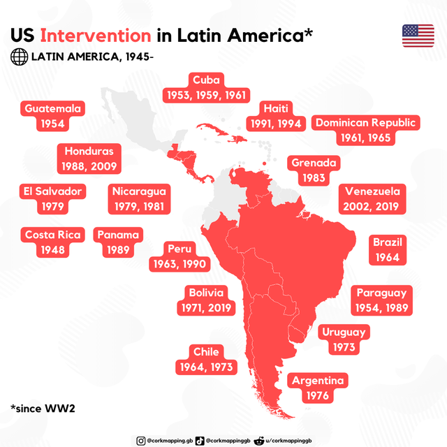 중남미에서 미국을 싫어할 수밖에 없는 이유
