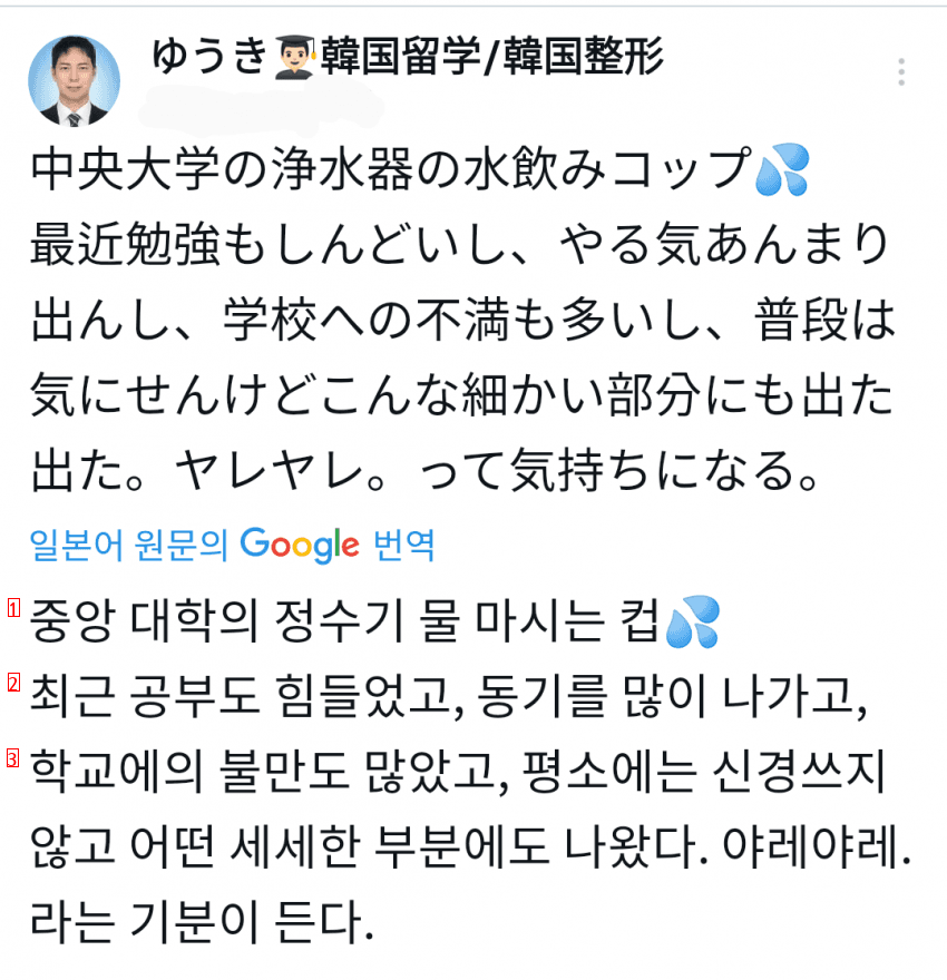 나는 한국을 사랑하는 일본인 유학생인데...