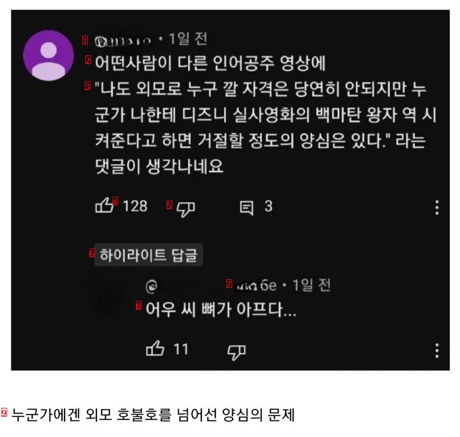 인어공주 댓글창에 나타난 발골마스터