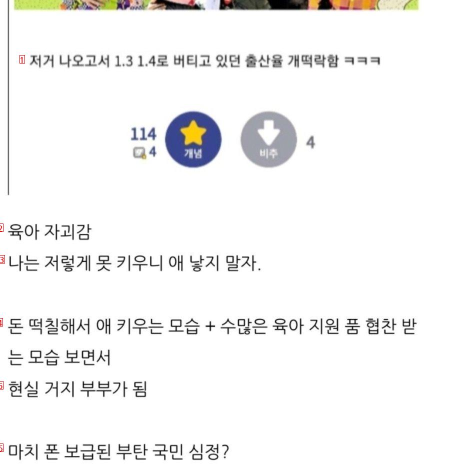 출산율 떨어트린 하드캐리 프로그램들