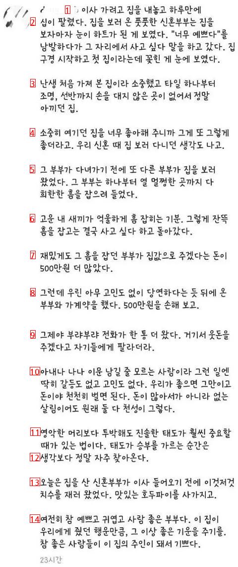 집 내놓은지 하루만에 팔았는데 손해 본 썰.jpg