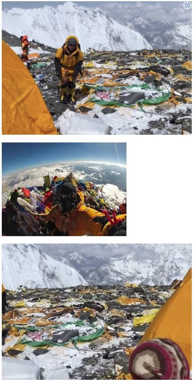 エベレスト山頂の衝撃的な写真