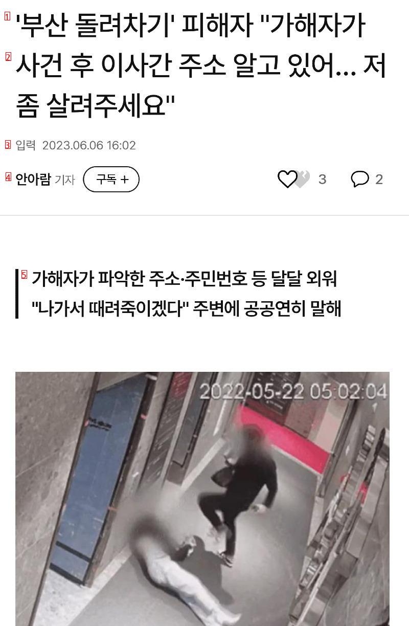 부산 돌려차기 피해자분 근황