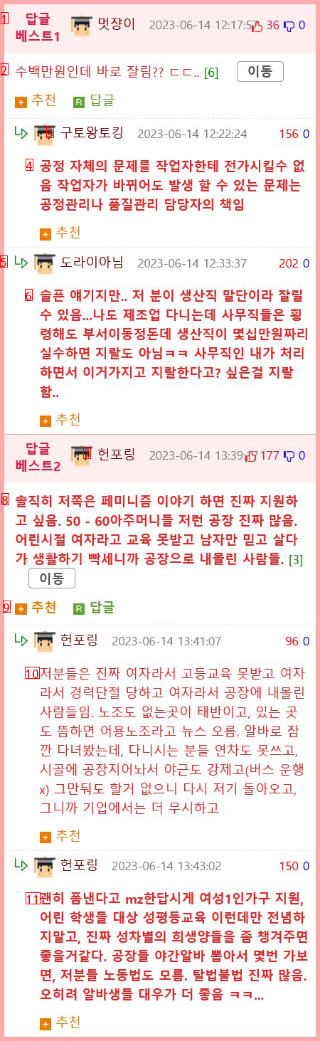 회사(공장)에서 어떤 아줌마가 계속 신경쓰인 이유