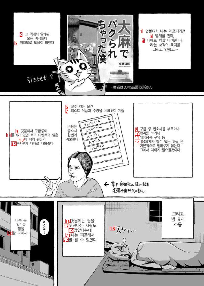 대마초로 체포된 일본만화가 썰 manhwa