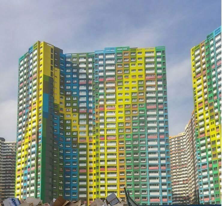 한국 아파트 도색계의 레전드인 대구의 어느 아파트