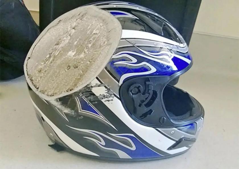 오토바이 탈때 헬멧 쓰라는 진짜 이유.jpg