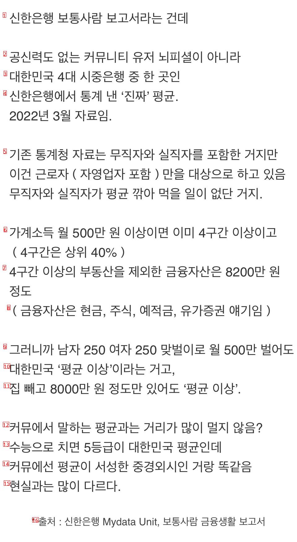 진짜 대한민국 평균 소득