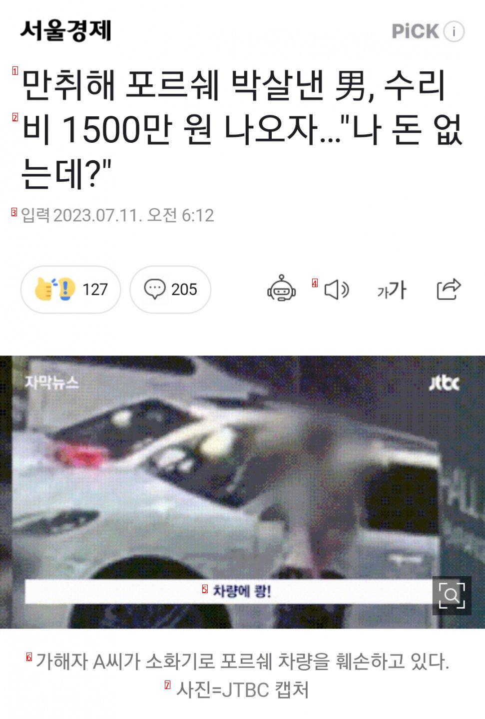 술김에 포르쉐 부셔놓고 돈없는데?