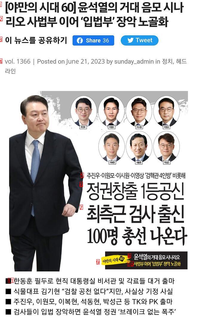 민족정론지 선데이저널