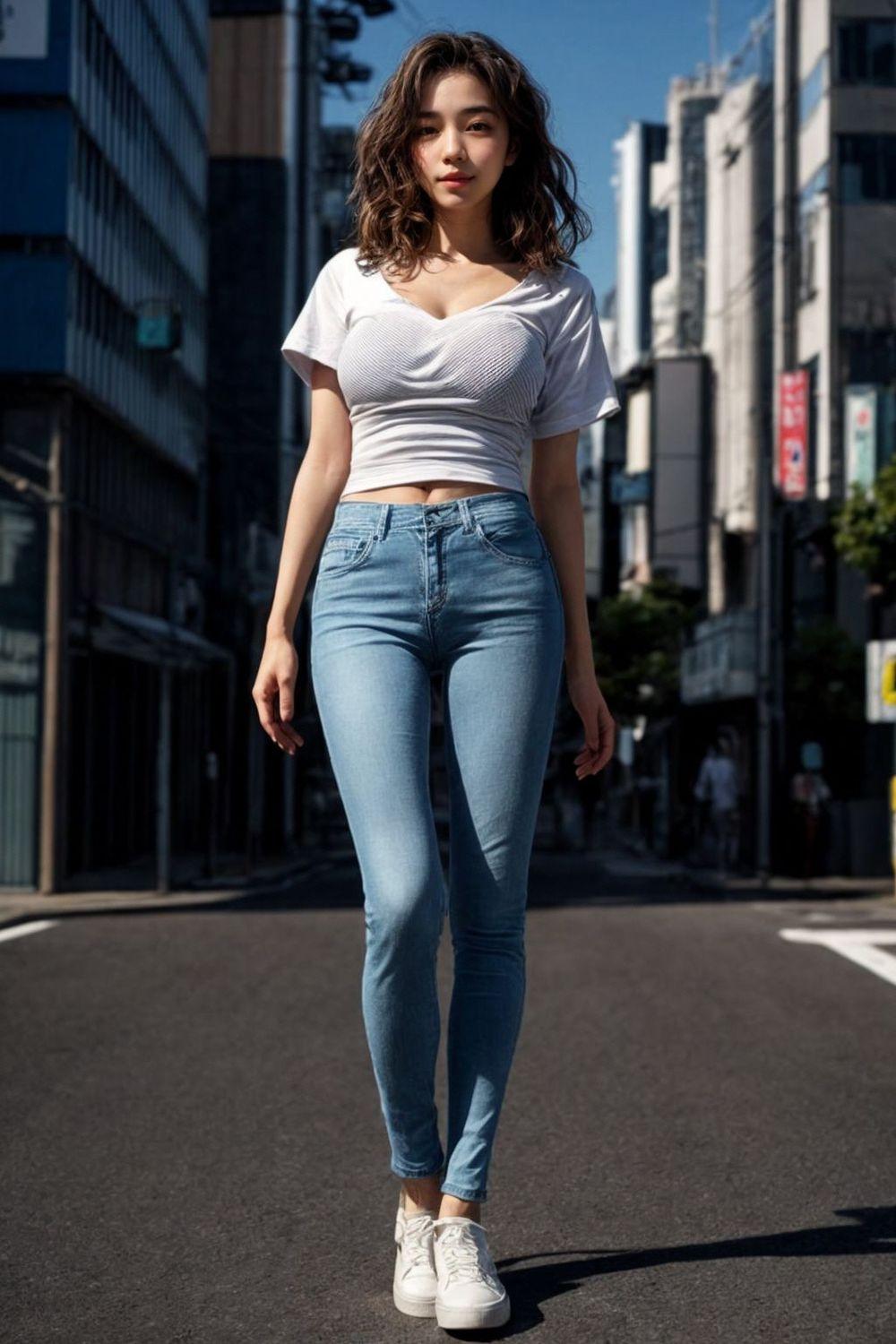 ㅇㅎAI スタイル いい ジーンズフィット 女子大生お姉さん jpg