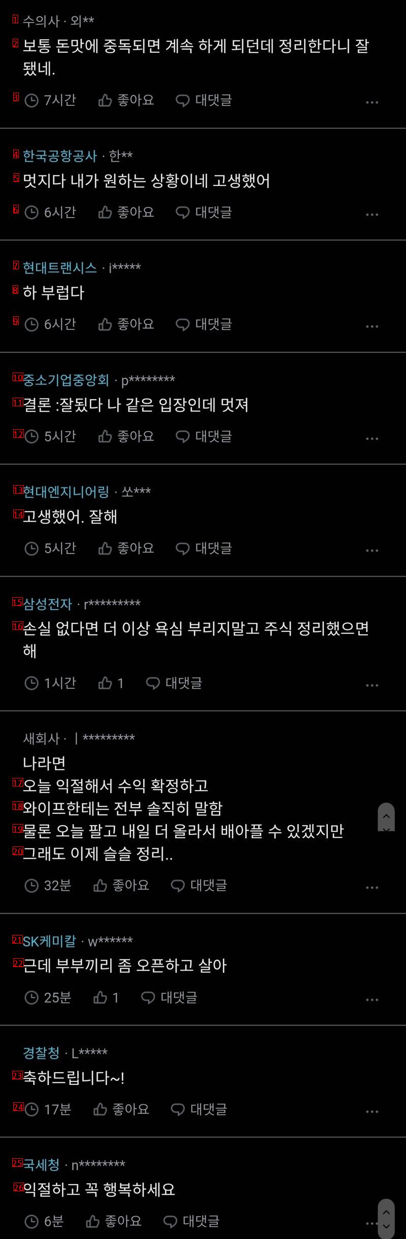 아내에게 너무 미안하다