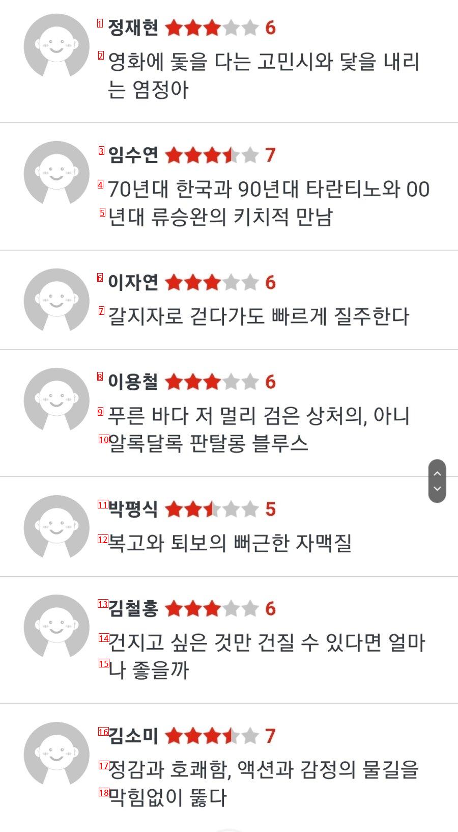 씨네21 밀수 별점