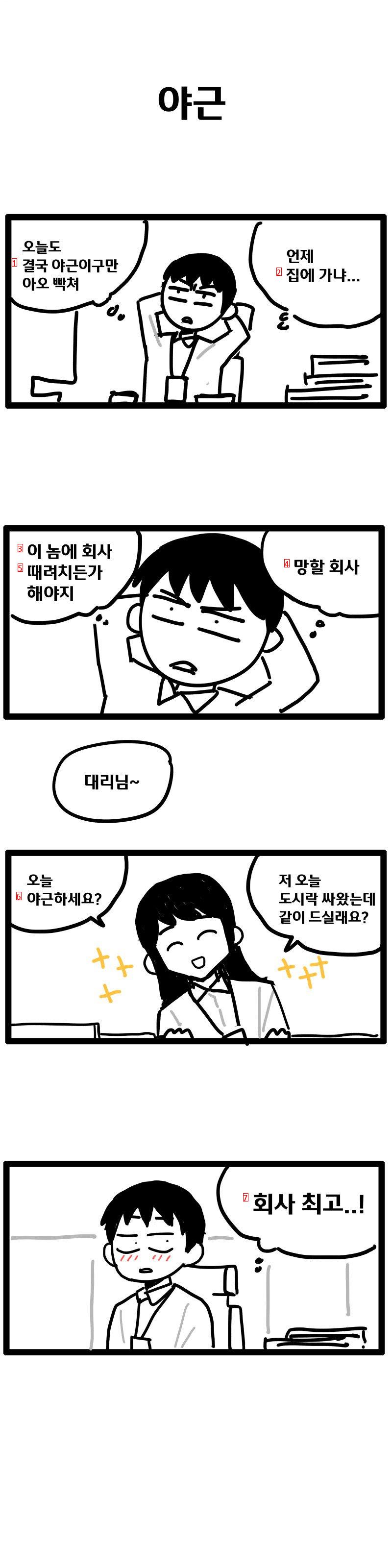 회사에서 남녀 단 둘이 야근하는 만화.manhwa