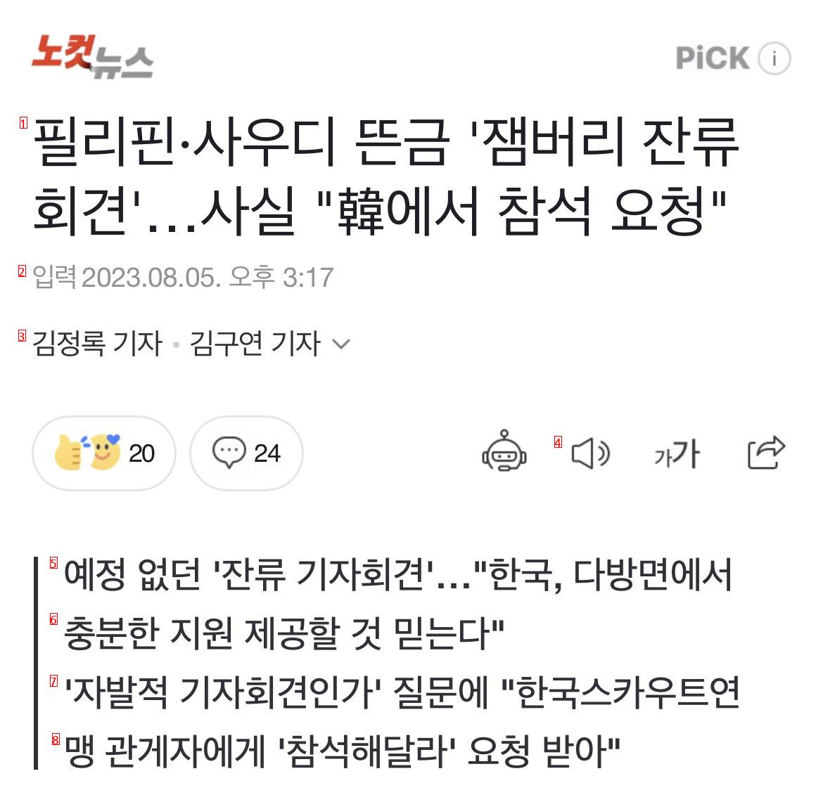 필리핀·사우디 뜬금 ''잼버리 잔류 회견''…사실 """"韓에서 참석 요청""""