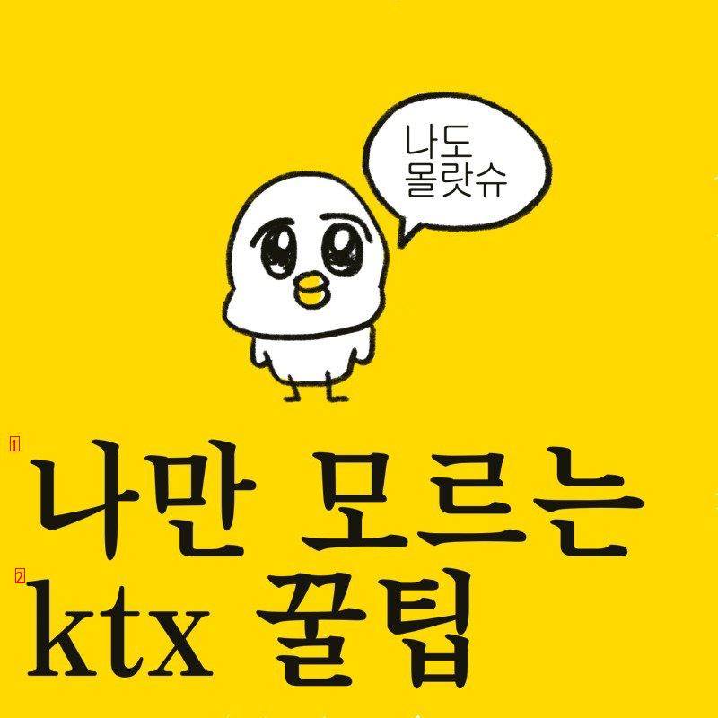 나만 모르는 ktx 꿀팁