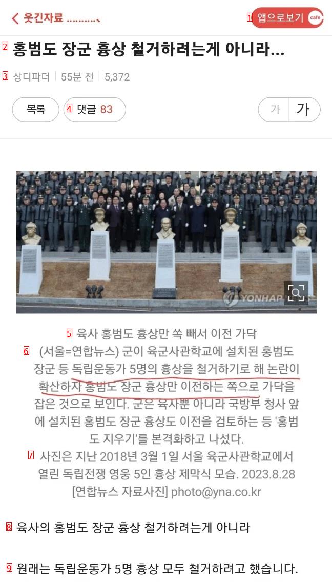 원래 홍범도 장군 흉상 철거하려는게 아니었다는 주장