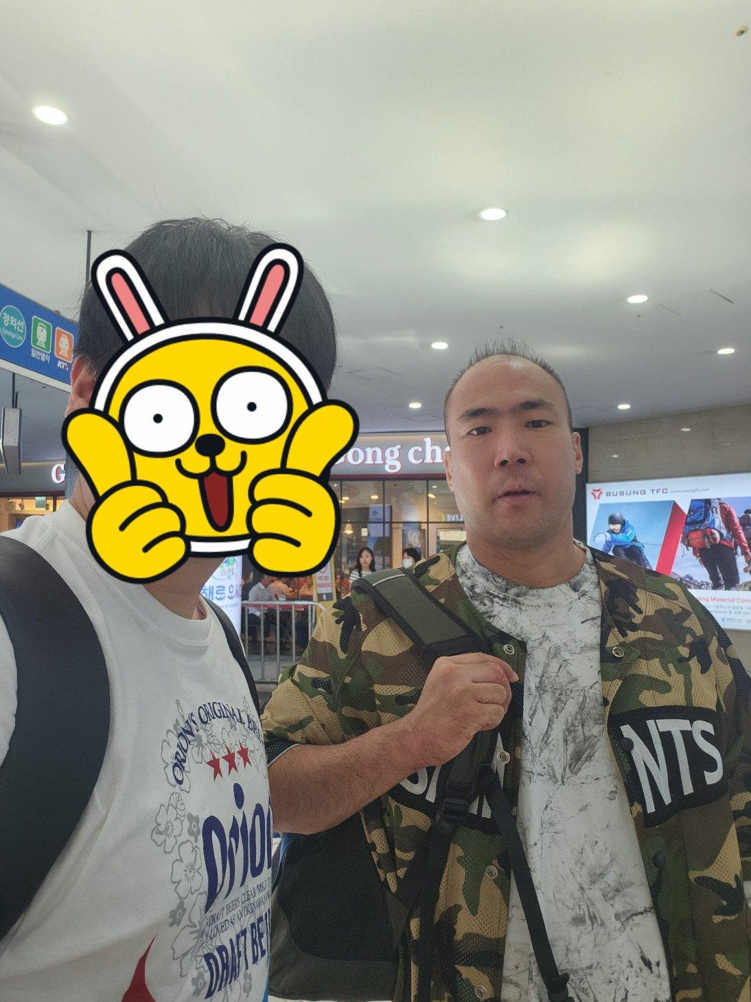ソウル駅でサンス兄さんに会いました