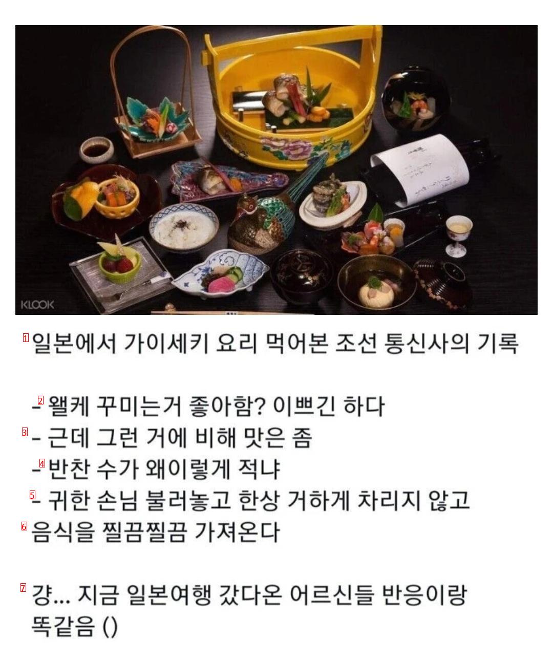 조선시대 통신사 선비들이 남긴 일본 음식 평가