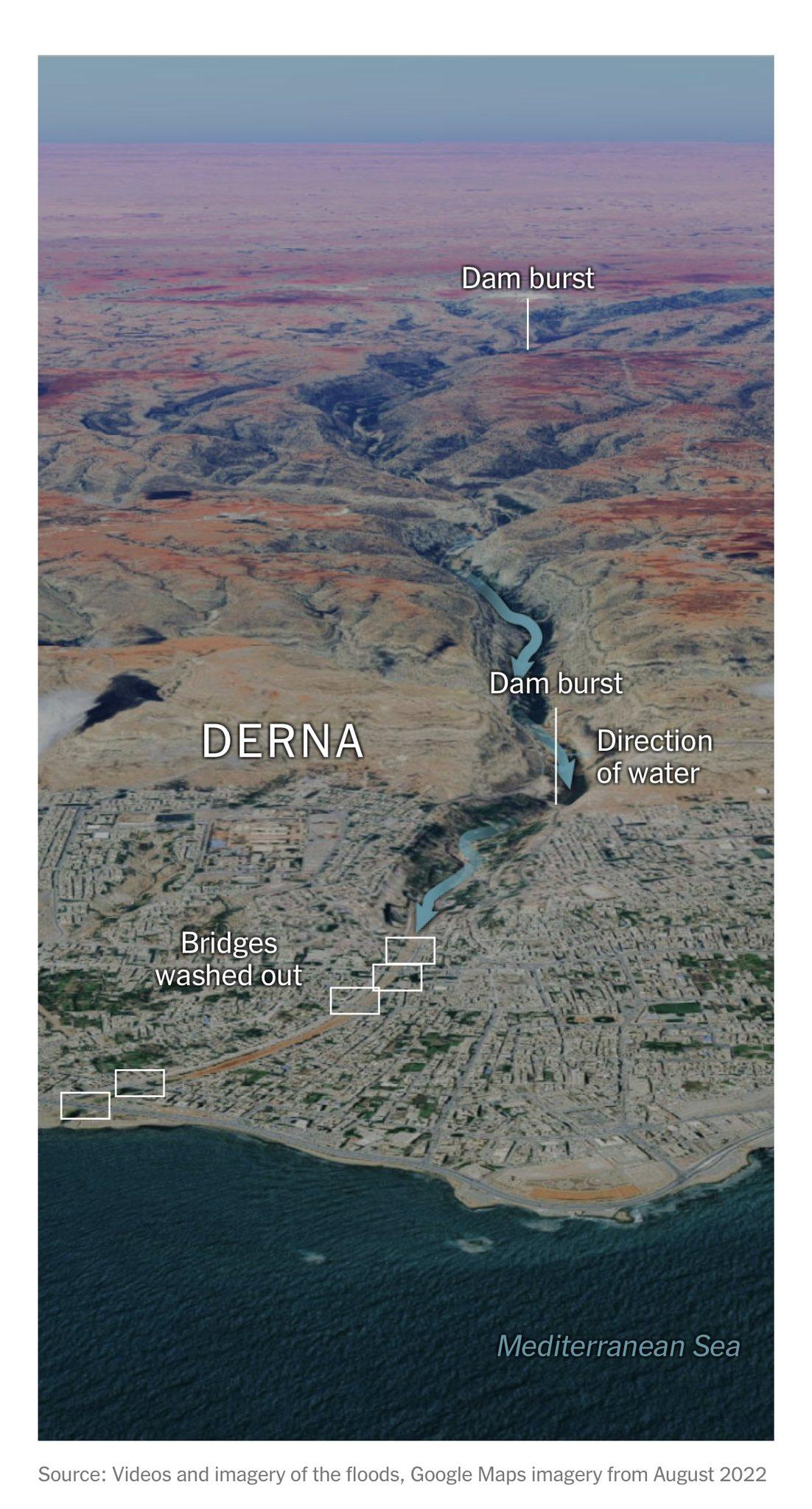 폭우로 댐 2개가 무너진 ''리비아'' 현재 상황
