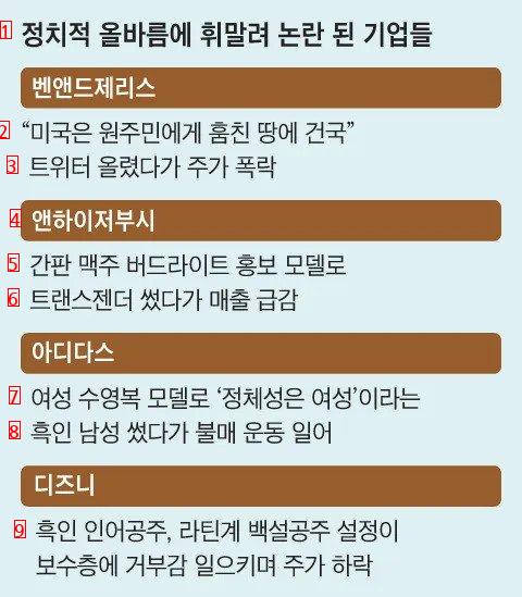 정치적 올바름에 휘말린 기업들