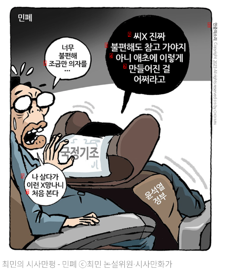 최민 만평 ㅡ 민폐