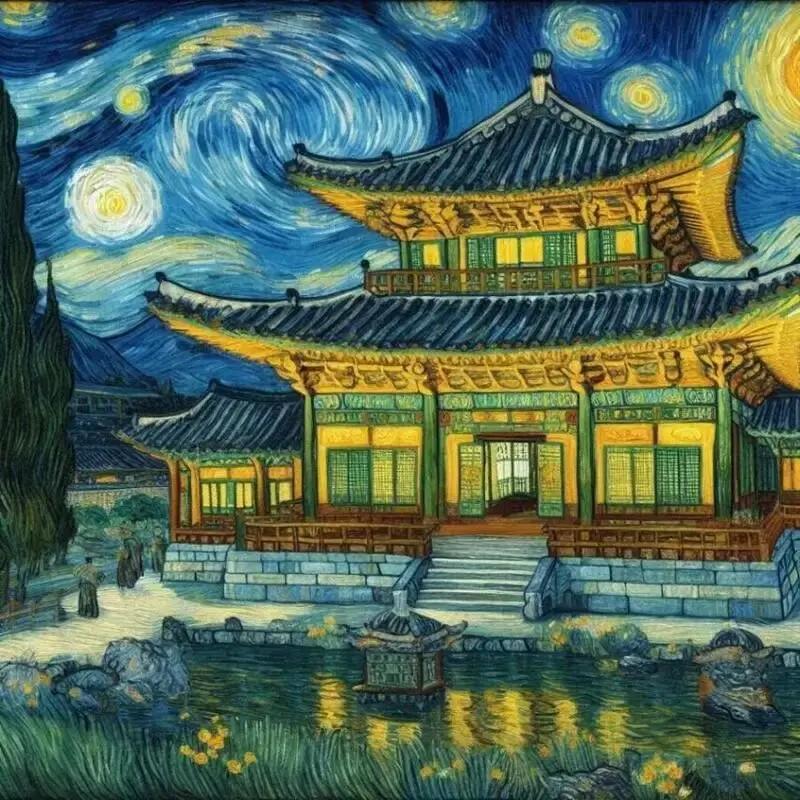 ゴッホの画風で描いた朝鮮