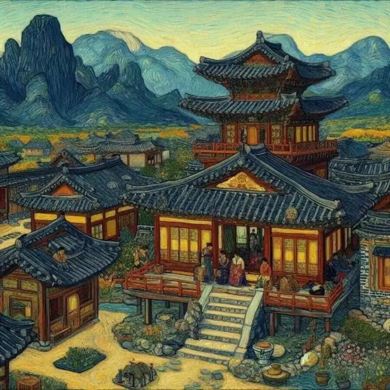 ゴッホの画風で描いた朝鮮