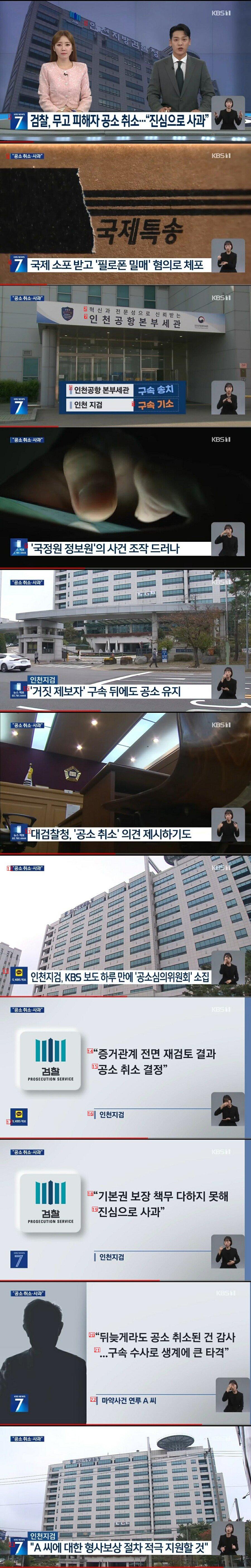언론보도 하루 만에 공소 취소한 인천지검