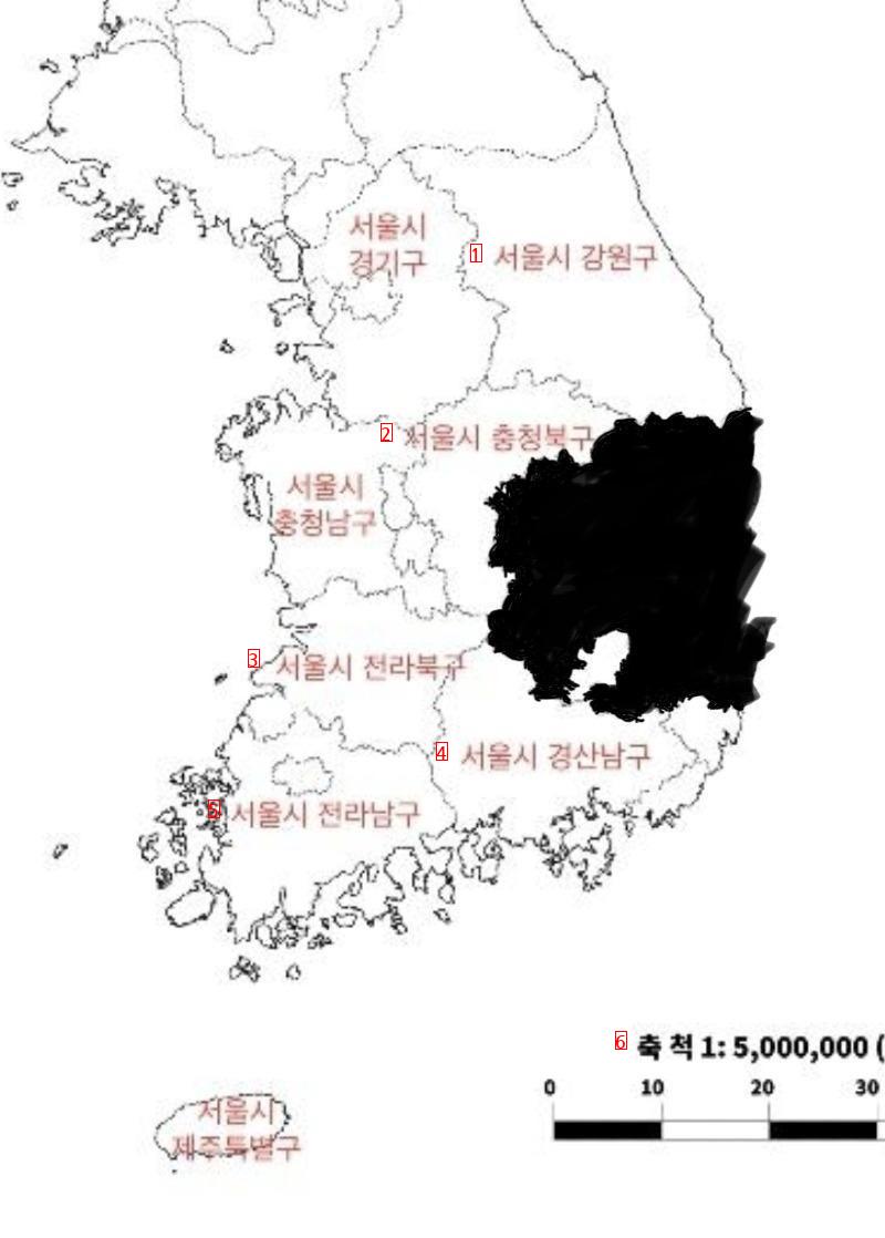 서울시만 나온 지도